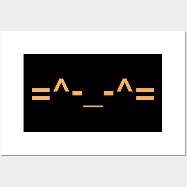 ASCII Cat (Orange) Wall Art by GloopTrekker